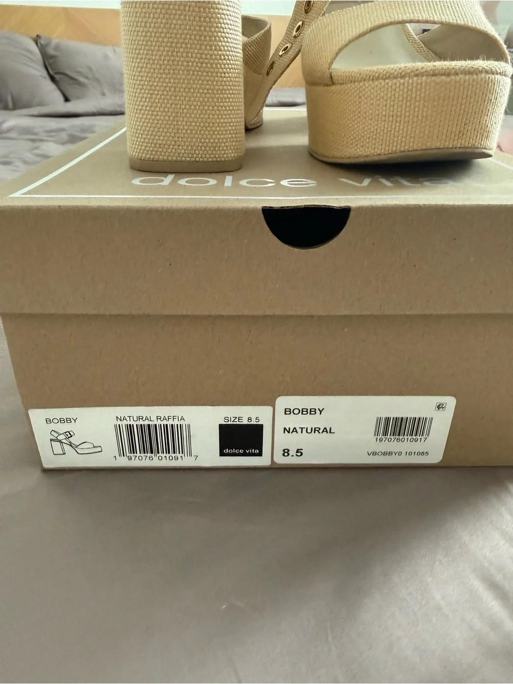 Dolce Vita Neutral Beige Platform Sandal with Ankle Strap